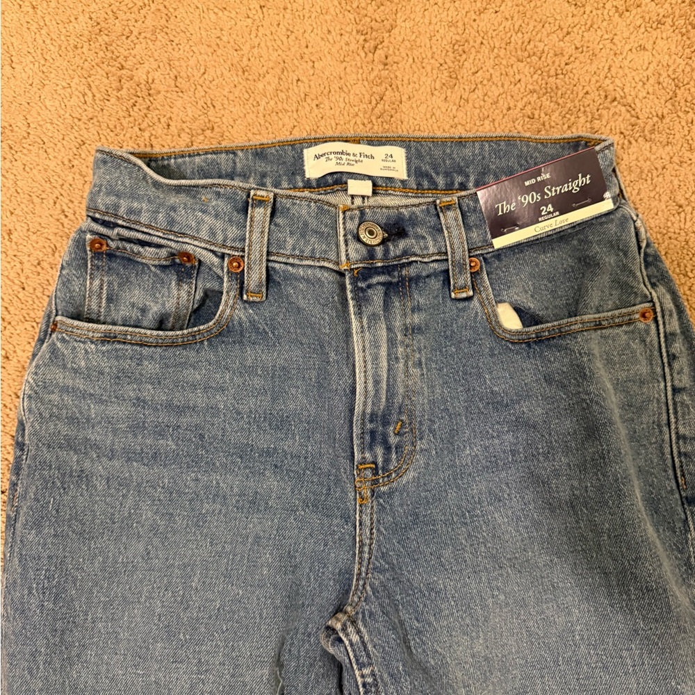 90s Straight Jean mid rise curve love